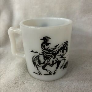 Hop along Cassidy milk glass